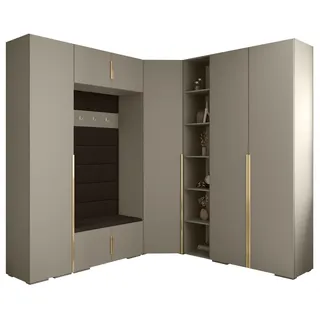 ABIKS MÖBEL Kompaktgarderobe INOVA 1 SATZ 2 Möbelset, Garderobe mit Kleiderstange und Regalen