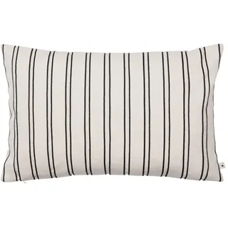 Ferm Living - Twill Kissen, 40 x 60 cm, off-white / schwarz