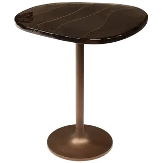 Vintagehaus Beistelltisch Retro Couchtische Eclipse Glas Metall Antik-Gold oder Kupfer