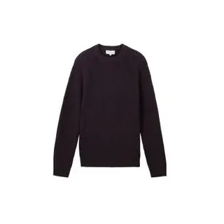 Tom Tailor Herren Rundhals Pullover TWOTONE KNIT Relaxed Fit Rot Blau Mouline 34249 S