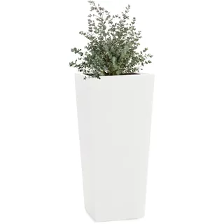 Pflanzkübel Conic in Weiß - 60cm x 28cm x 28cm