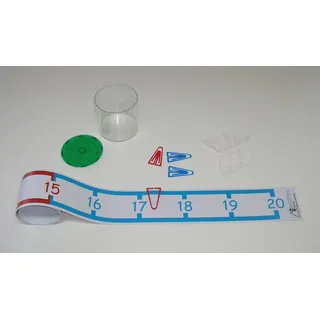 WISSNER® aktiv lernen – Großes Zahlenstrahl Rechenband 0-20, 2 m lang, RE-Plastic, flexibel, reißfest, nachhaltig, ab 1. Klasse, hergestellt in Bensheim/Hessen/Deutschland