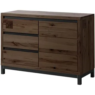 MASSIVMOEBEL24.DE Sideboard 120 x 85 x 45 cm Tabacco Braun geölt