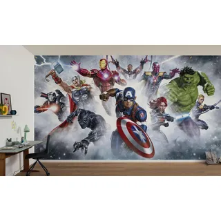 KOMAR Vlies Fototapete Marvel Avengers Strike Bunt