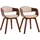 Esszimmerstuhl Kingston Kunstleder beige/braun 2er Set