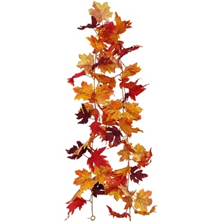 Richolyn Herbstlaub, hängend | Girlande mit Blättern im Herbst, voller Herbst-Elemente, vibrierende Ahornblätter, für die Dekoration von Thanksgiving-Party, Hochzeit, Tür