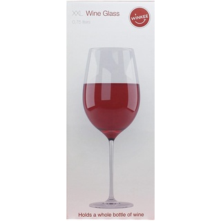 Winkee - Riesen Weinglas I Großes Rotwein Weinglas 0,75L I Ausgefallenes Geschenk I Lass Deine Flasche Wein atmen