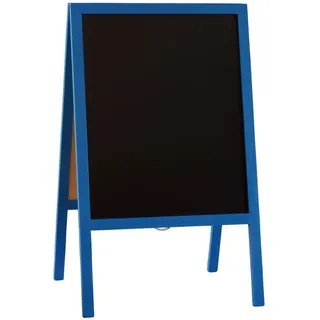 Kreidetafel NYBORG Blau 91 x 50cm | Aufsteller, Holz