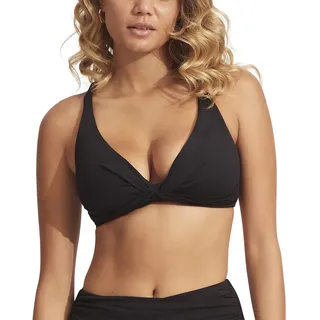 Seafolly Damen Women's Collective DD Double Wrap Front Bra Bikini Schwarz 16 - 42