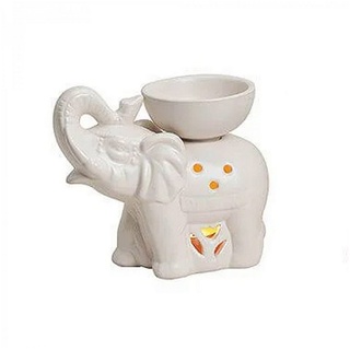 mitienda Duftlampe Duftlampe aus Keramik Elefant weiß