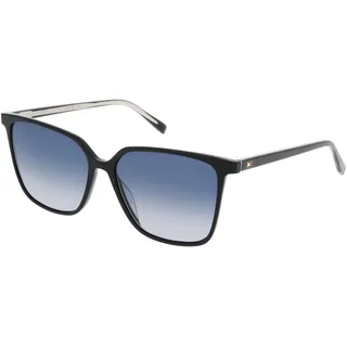 Tommy Hilfiger TH 2292/S Damen-Sonnenbrille Vollrand Cat Eye Acetat-Gestell, schwarz