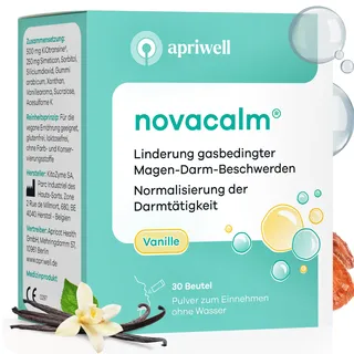 Novacalm - Bei Blähungen, Blähbauch, Bauchschmerzen & Völlegefühl - Normalisiert die Darmtätigkeit - Mit Simeticon & KiOtransine - 30 Beutel