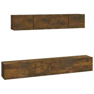 vidaXL 4-tlg. TV-Schrank-Set 30 x 30 x 30 cm Braun Holz