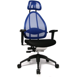 Topstar Bürostuhl Open Art 2010 inkl. höhenverstellbaren Armlehnen und Kopfstütze schwarz/blau