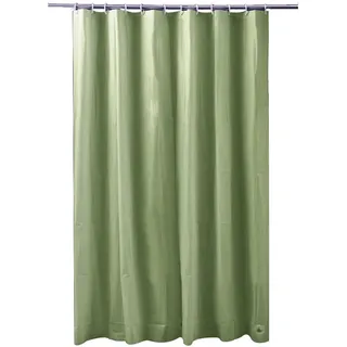 ADOB Anti-Schimmel Duschvorhang Peva Oliv, 180 x 200 cm, waschbar, mit Gewichtsband und 12 Duschvorhangringen, 90817
