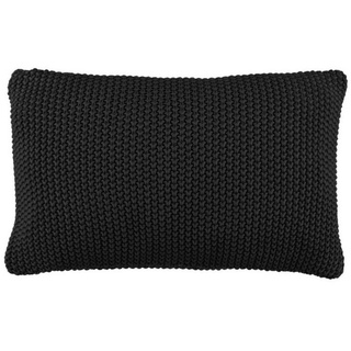 Marc O'Polo Home Dekokissen »Nordic knit«, aus gestrickter nachhaltiger Baumwolle schwarz