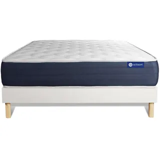 BETT Actilatex sleep Latex und Memory-Schaum 140 x 220 cm h1 - Kit Bettgestell Weiß