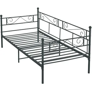 [en.casa] Kerava 90 x 200 cm Schwarz