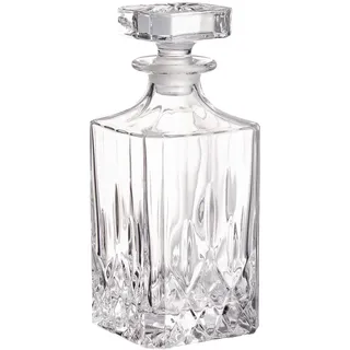 BUTLERS Karaffe aus Kristallglas mit Prägung 750ml - CRYSTAL CLUB - Kristallglas | spülmaschinenfestes Geschirr | Trinkgeschirr Glaskanne für Tee, Wasser, Saft