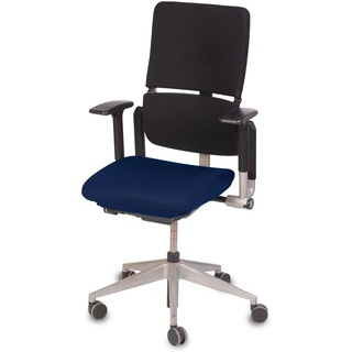 TexDeko Bezug für Bürostuhl - Husse für Bürodrehstuhl & Schreibtischstuhl, Chefsessel, Bürosessel one Size fits All (Blau)