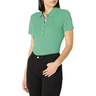 Tommy Hilfiger Damen Klassisches Poloshirt (Standard und Übergröße) T-Shirt, Helles Minzgrün, XXL - XXL