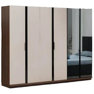 JV Möbel Kleiderschrank Schlafzimmerschrank Holzschrank Holz Beige Modern Groß