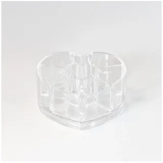 bremermann Make-Up Organizer Kosmetik-Organizer, Make-Up Aufbewahrung mit 8 Fächern, Herzform, 1-tlg. weiß
