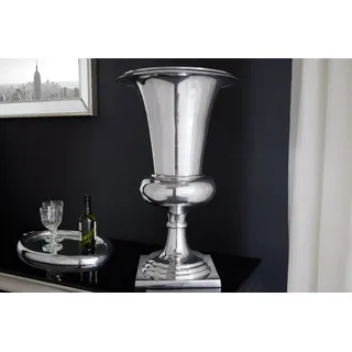 riess-ambiente Dekovase GOAL 75cm silber · Blumenvase im Pokal-Look, Bodenvase · Aluminium · Standvase für Pflanzen · groß · Modern Design silberfarben