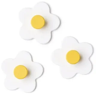 Kids Concept Kleiderhaken Hakenset 3er-Pack Blume weiss 9,5 x 9,5 x 3cm, Kinderzimmer, (2-St) bunt