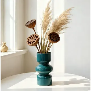 Hydroponische Glas Bubble Vase - 20 cm Dunkelgrün
