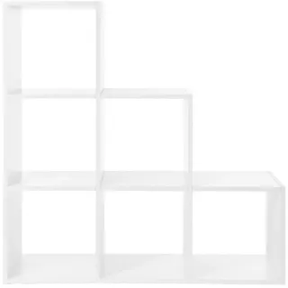 VASAGLE Bücherregal 97,5 x 29 x 97,5 cm Weiß