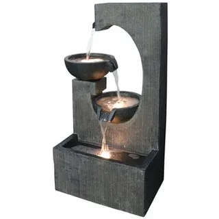 Dehner Polyresin-Solarbrunnen Lorca, ca. H81 cm, Grau