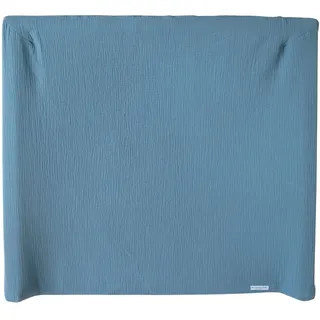 Blausberg Baby - Bezug kompatibel mit IKEA-Wickelauflage Vädra 74x80 cm – in Kornblumen Blau - aus 100% Baumwolle-Musslin, Oeko-Tex ® Standard 100 zertifiziert