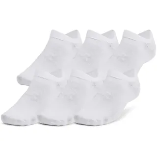 Under Armour Essential No Show Funktionssocken 6er Pack Weiß 38-42
