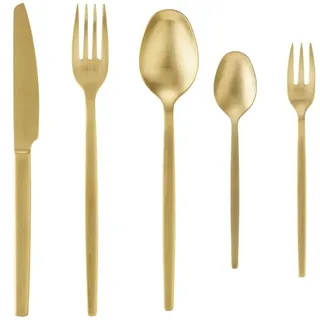 60 tlg. Besteckset ALEX GOLD, mit gold, matte PVD Beschichtung, Chromnickelstahl 18/10