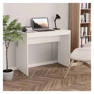 furnicato Schreibtisch Weiß 90×40×72 cm Holzwerkstoff weiß