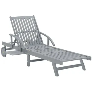 furnicato Sonnenliege 199 x 68 x 30/86 cm Grau