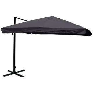 Mendler Gastronomie-Luxus-Ampelschirm 350 x 350 cm Grau