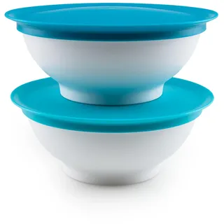 Tupperware Allegra Schüssel Set 275 ml helltürkis + 275 ml dunkeltürkis Salatschüssel Snackschüssel