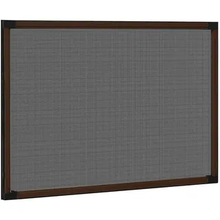vidaXL Ausziehbarer Insektenschutz für Fenster 143 x 50 cm Braun