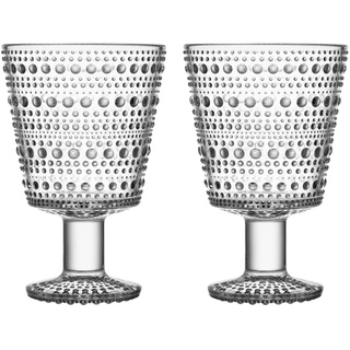 Iittala - Kastehelmi Trinkglas mit Fuß 26 cl, klar (2er-Set)