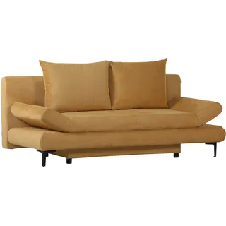 GUTMANN FACTORY Schlafcouch Polyester 2-Sitzer Gelb