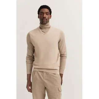bugatti Pullunder Regular Fit mit V-Ausschnitt aus Baumwolle-Kaschmir beige|braun 4XL