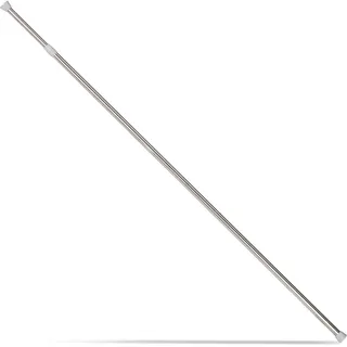Relaxdays Klemmstange 1-läufig Ø 20 mm 150 - 280 cm Grau/Silber