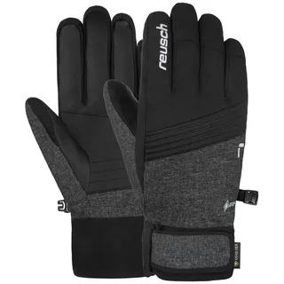 Reusch Skihandschuhe Fergus mit wasserdichter und atmungsaktiver Funktion grau|schwarz 7,5