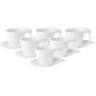 Villeroy & Boch Flow Kaffeetasse mit Untertassen 200 ml 6er Set - DS