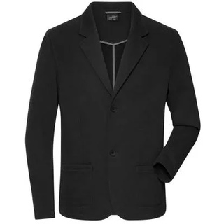 Men's Business Blazer Klassischer Sweatblazer in angenehmer French-Terry Qualität schwarz, Gr. M