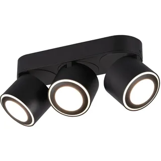 Trio Taurus 3 Leuchtmittel schwarz matt, Aluminium, Metall