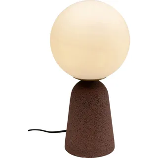 Tischleuchte Tischlampe Nachttischlampe Beton Sockel Glas Schirm Kare Design