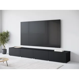 Lowboard OTTO HOME "Denver Erlebe die Weltmeisterschaft im XXL-Format", graphite schwarz matt, B:300cm H:39,9cm T:49cm, Sideboards, Lowboard, Elegantes TV-Möbel 300 cm, speziell für bis zu 98-Zoll Fernseher